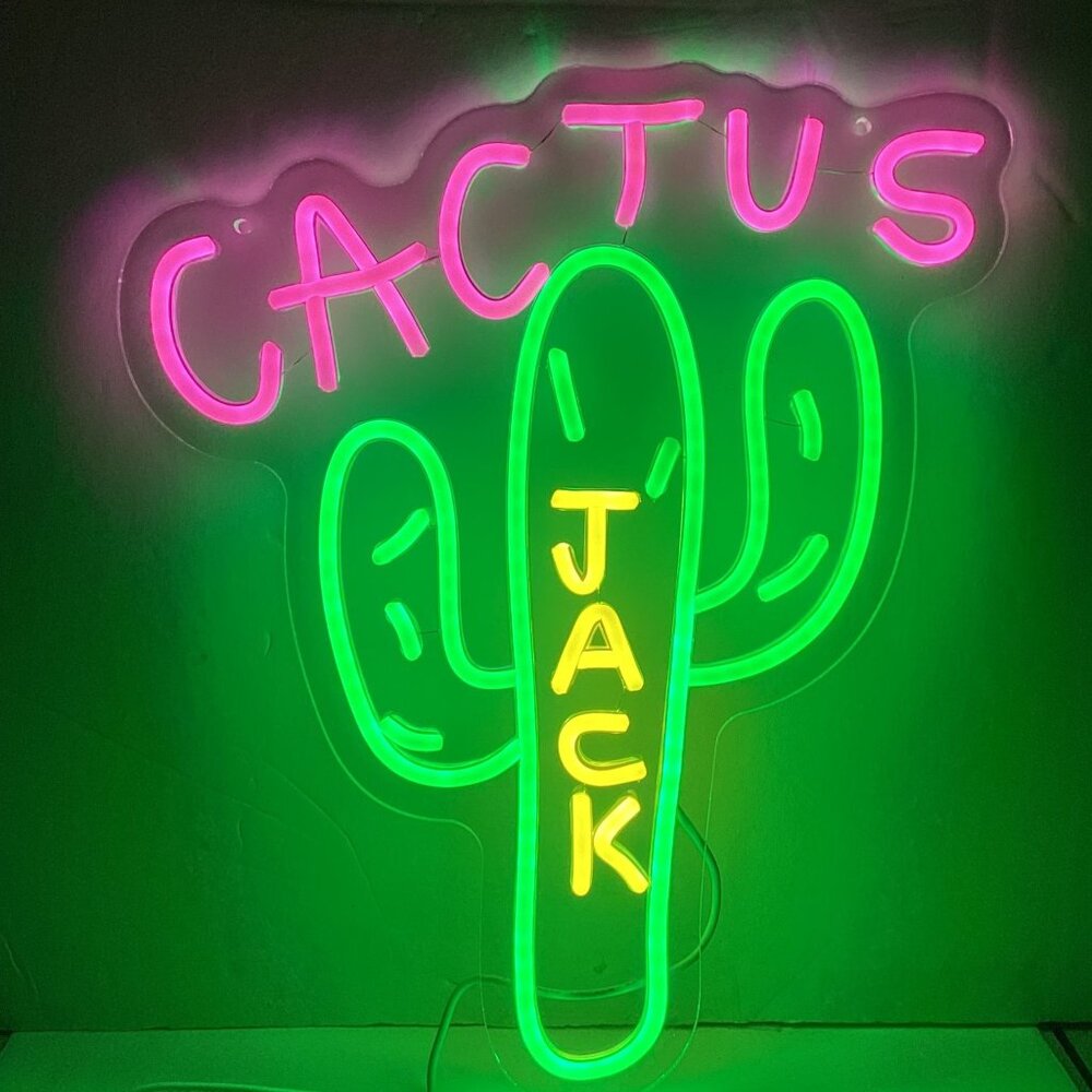Cactus Jack NEON LED Acrylic 16" X 13" Must Have Sign USB Powered W Switch New